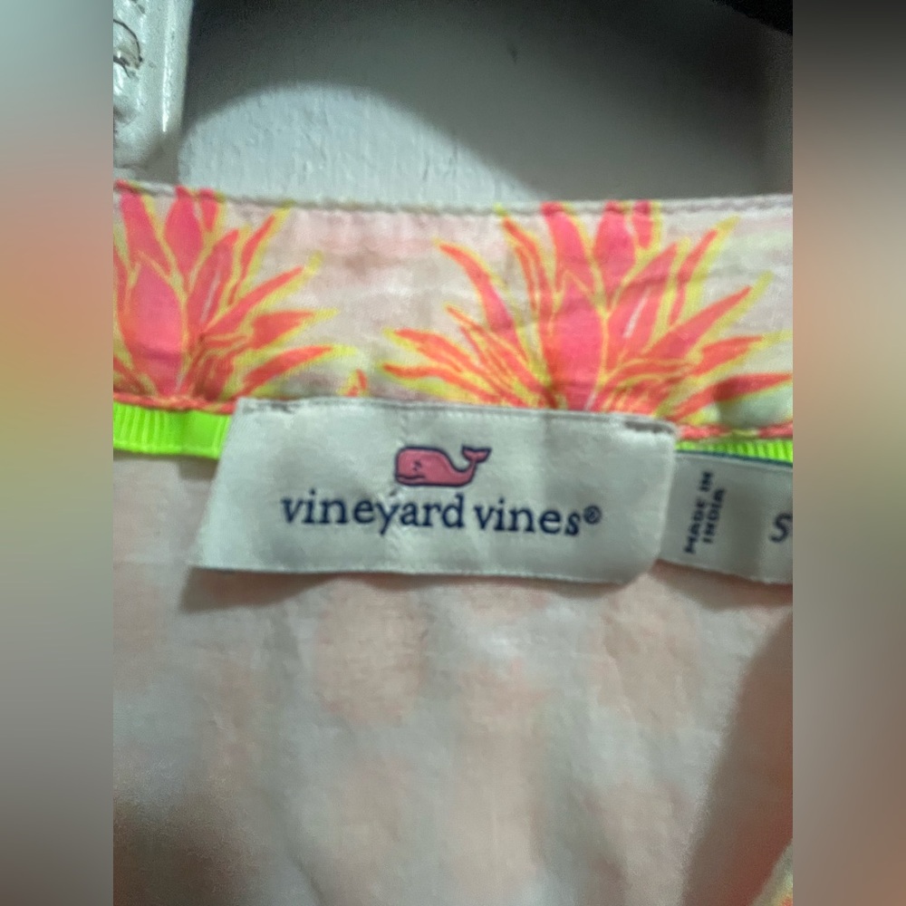 Vineyard Vines pineapple tiered swing dress size small EUC - Picture 5 of 15